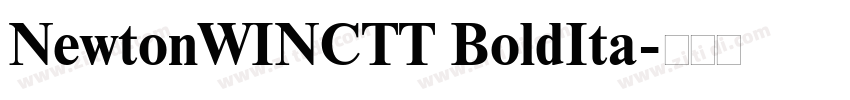 NewtonWINCTT BoldIta字体转换